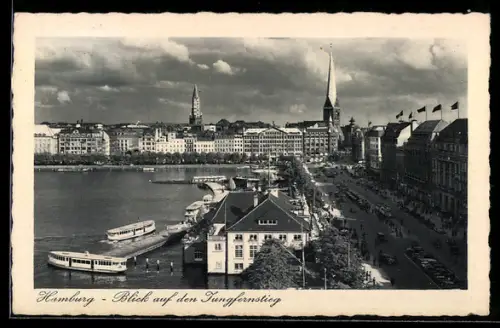 AK Hamburg-Neustadt, Blick auf den Jungfernstieg, 