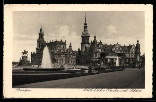AK Dresden, Katholische Kirche, Schloss