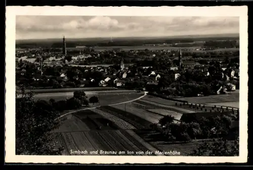 AK Simbach /Inn, Blick von der Marienhöhe