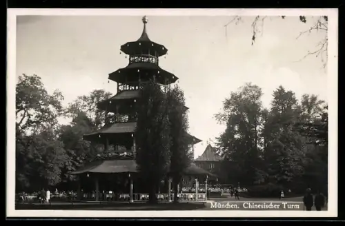 AK München-Schwabing, Chinesischer Turm