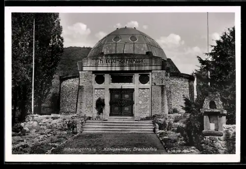 AK Königswinter, Drachenfels, Nibelungenhalle