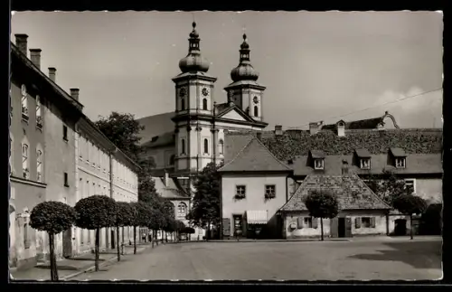 AK Waldsassen /Opf., Basilika, Marktplatz