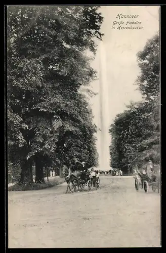 AK Hannover, Herrenhausen, Grosse Fontaine