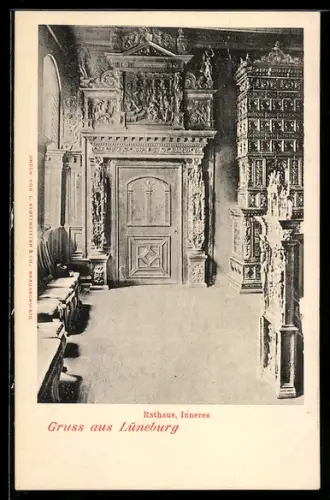 AK Lüneburg, Rathaus, Innenansicht
