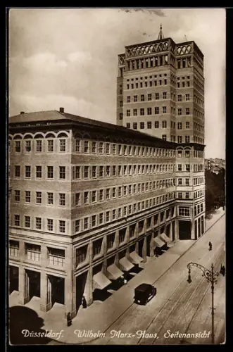 AK Düsseldorf, Wilhelm Marx-Haus, Seitenansicht