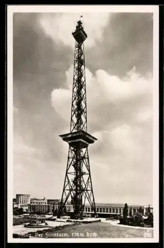 AK Berlin-Charlottenburg, Funkturm mit Umgebung