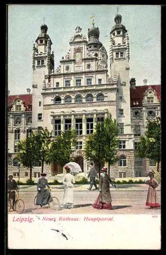 AK Leipzig, Neues Rathaus: Hauptportal