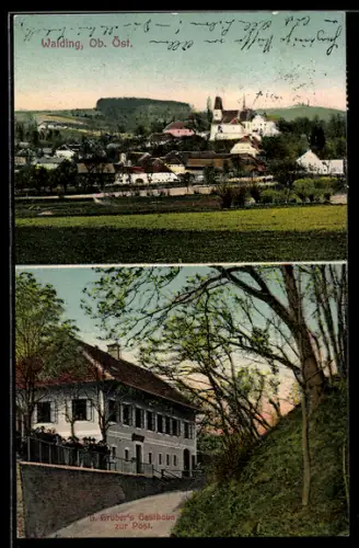 AK Walding, Gruber`s Gasthaus Zur Post
