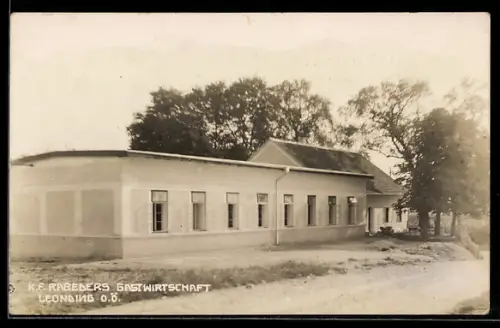 AK Leonding /O. Ö., Blick auf K. F. Rabeders Gasthaus