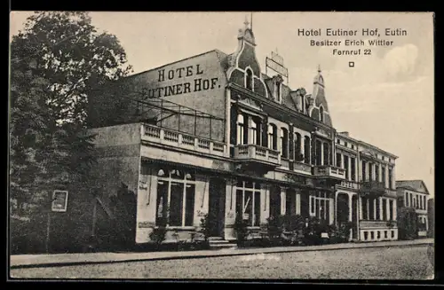 AK Eutin, Hotel Eutiner Hof, Bes. Erich Wittler, Aussenansicht