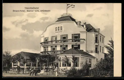 AK Travemünde, Strand-Hotel, Besitzer Carl Brügmann