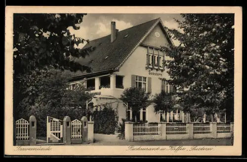 AK Travemünde, Restaurant & Café Seestern, An der Einfahrt, Bes. Karl Pilliet