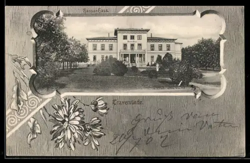 AK Travemünde, Hotel Hansa-Haus mit Gartenanlage