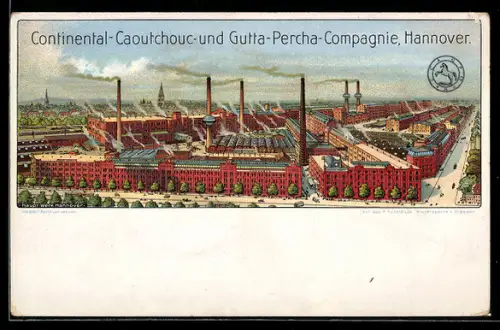 Lithographie Hannover, Reklame für Continental-Caoutchouc-und Gutta-Percha-Compagnie