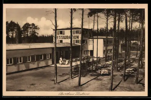 AK Prierosbrück bei Königswusterhausen, Ansicht vom Restaurant Sporthaus Drubrow