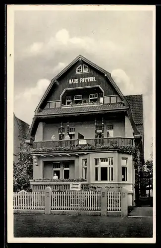AK Travemünde, Hotel Pension Haus Ritter, Am Kurgarten