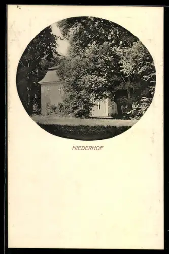 AK Brandshagen, Gasthaus Niederhof mit Anlagen