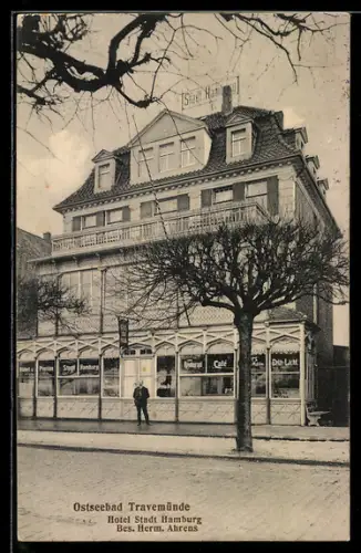 AK Travemünde, Hotel Stadt Hamburg, Bes. Herm. Ahrens