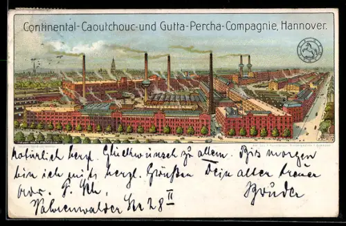 Lithographie Hannover, Reklame für Continental-Caoutchouc-und Gutta-Percha-Compagnie