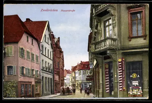 AK Zweibrücken, Partie in der Hauptstrasse