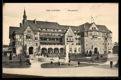 AK Bad Kudowa, Blick auf das Hotel Fürstenhof