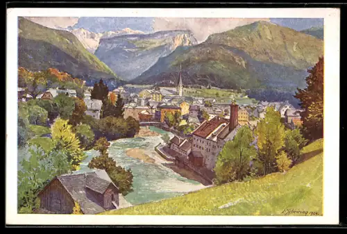 AK Deutscher Schulverein NR 1694: Bad Ischl, Panorama gegen Osten