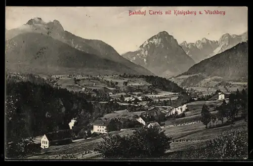 AK Tarvis, Bahnhof mit Königsberg & Wischberg