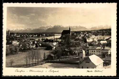 AK Laufen-Oberndorf a. Salzach, Ortsansicht mit Kirche