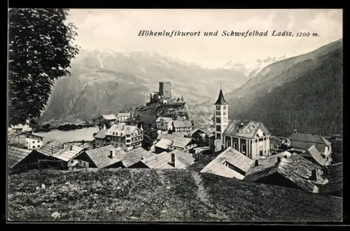AK Ladis, Gesamtansicht vom Hügel aus