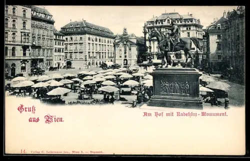 AK Wien, Am Hof mit Radetzky-Monument