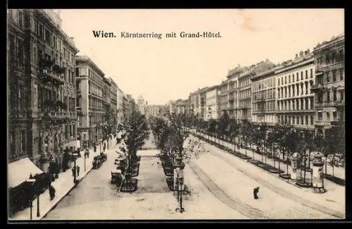 AK Wien, Kärntnerring mit Grand-Hotel
