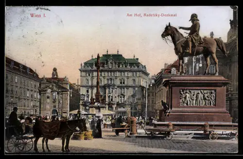 AK Wien, Am Hof, Radetzky Denkmal