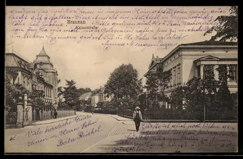 AK Braunau, Villen in der Kaiserstrasse