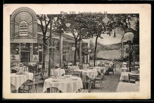 AK Wien, Hotel Huberthof in der Josefstädterstrasse 22