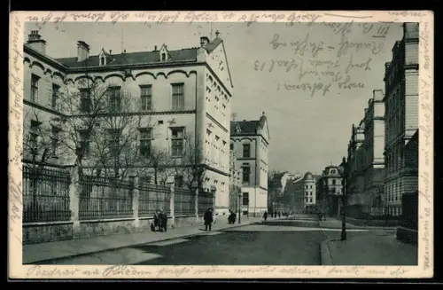 AK Wien, Strassenpartie an der Rudolf-Stiftung, Boerhavegasse