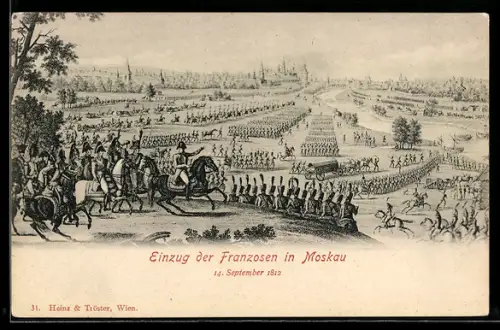 AK Einzug der Franzosen in Moskau 1812, Befreiungskriege