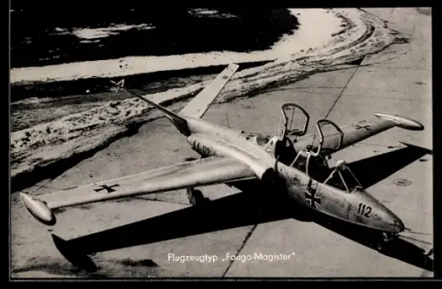 AK Flugzeug Fouga-Magister der Bundeswehr