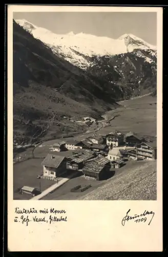 Foto-AK Hans Hruschka Nr. 1109: Hintertux /Zillertal, Teilansicht mit Olperer