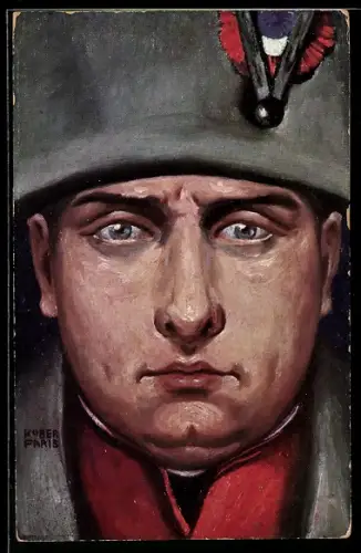 Künstler-AK sign. Kober: Napoleon, Portrait mit Zweispitz