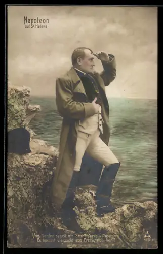 AK St. Helena, Napoleon schaut aufs Meer hinaus