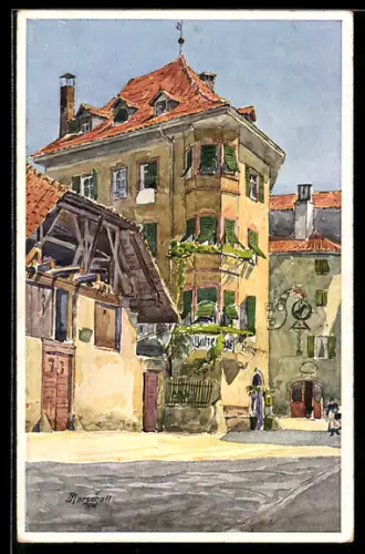 Künstler-AK J.Marschall: Bozen, Batzenhäusel