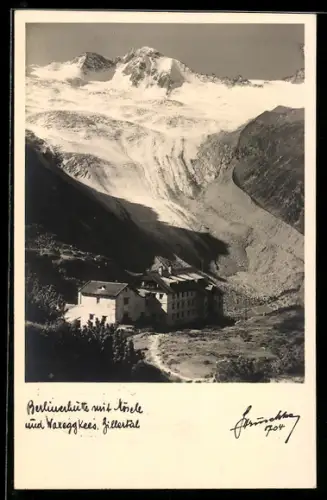 AK Berlinerhütte mit Gebirgspanorama i. Zillertal