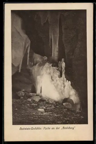 AK Obertraun, Dachstein-Eishöhle, Partie an der Gralsburg