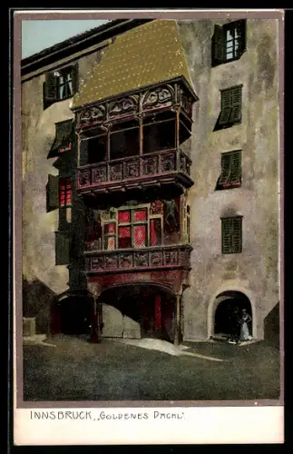 Künstler-AK Innsbruck, Goldenes Dachl