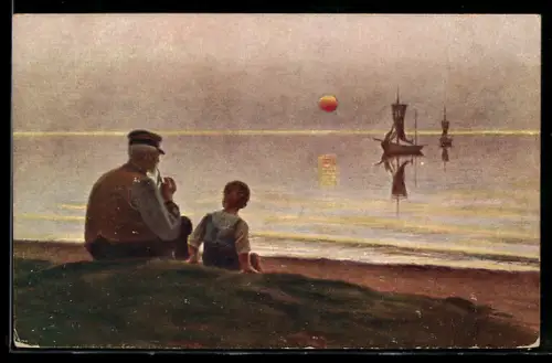 Künstler-AK sign. H.Brasen: Feierabend, Dänische Kunst