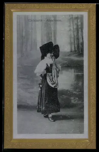 AK Alsacienne, elsass-lothringische Tracht