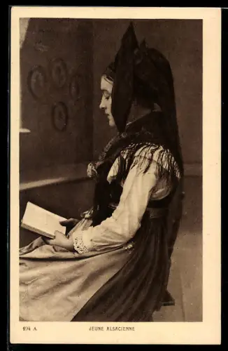 AK Jeune Alsacienne, elsass-lothringische Tracht