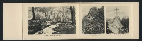 6 Leporello-AK Ilsenburg, Schloss, Ilsenstein, Partie im Ilsethal und an der Insel