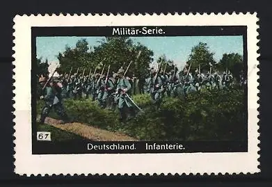 Reklamemarke Deutsche Infanterie in Aktion
