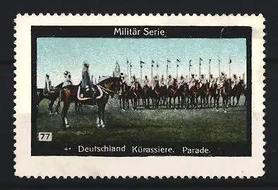 Reklamemarke Deutsche Kürassiere Parade